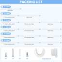 Closet Rods for Hanging Clothes, 17 to 84 Inch Heavy Duty Stepless Adjustable Closet Hanging Rod, 1.3 Inch Diameter Metal Closet Rod for Wardrobes Laundry Bedroom RV, White