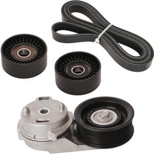 38382 Drive Belt Tensioner Pulley Assembly Kit Fit for Dodge Ram 1500/2500/3500 5.7L V8 2003-2008, Drive Belt Tensioner Component Kit Replace OE# 53032130AA, 53032130AC, 38058, 7PK2570