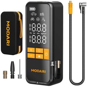 Tire Inflator Portable Air Compressor, Up to 160 PSI Car Tire Inflator, Cordless Air Pump, Portable Tire Pump with Gauge - Portable Tire Inflators for Car, Light Pickup, Bike and More