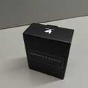 Salt and Pepper Shakers Set with Holder by Brighter Barns - Cute Modern Farmhouse Kitchen Decor, Table Decor - Vintage Glass Black White Shaker Set with Caddy and Stainless Steel Lids (Black/White)