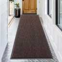 OLANLY Front Door Mat Indoor Outdoor Entrance, Waterproof Heavy Duty Doormat, Fade Resistant, Low Profile, Easy Clean Patio Porch Welcome Floor Mats for Entry, 71x34, Tan