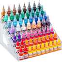 Acrylic Paint Organizer (7 Tier), Painting Bottle Holder, Clear Nail Polish Holder Rack Shelf, Acrylic Paint Storage Organizer, Craft Holder Rack for Alcohol Inks and Food Coloring (Clear)