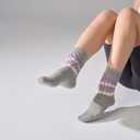 Women's Slouchy Socks Soft Casual Calf Socks Retro Scrunch Crew Socks 3/4 Pairs (M)