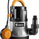 DEKOPRO Sump Pump 1HP 3302GPH 750W Submersible Clean/ Dirty Water Pump Swimming Pool Garden Tub Pond Flood Drain w/ Float Switch and Long 16ft Cable