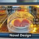 Microwave Splatter Cover for Food Large Microwave Plate Food Cover With Easy Grip Handle Anti-Splatter Lid With Enlarge Perforated Steam Vents,11.5 Inch,BPA Free & Dishwasher Safe