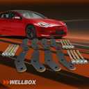 WELLBOX 2" Front & Rear Lift Shackles Kit Compatible with Wrangler YJ 4WD 2WD 1987 1988 1989 1990 1991 1992 1993 1994 1995