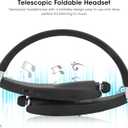 Dilwe SX?991 Stereo Bluetooth5.0 Headphones Neckbands with Retractable Earbuds,Foldable Bluetooth5.0 Headphones Speaker 2 in 1,Universal Sports Earphone,for Home Office,Video
