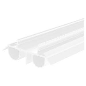 36" Double Bubble Kerf Door Sweep 1-3/4" Wide Vinyl Weatherstrip Seal for Exterior Doors, Energy Efficient Draft Stopper, Easy Slide in Installation, Blocks Dust/Insects/Noise(2 Pcs,Black)