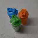 3 Color Pack Snap Cap Bottles for Pre-Workout Protein Drink Shakes Mixes(Blue,Green,Orange) Whisk Ball-Scale Marks 4-8-12 Oz,Anti-Leak,BPA Free,Classic Loop,Dishwasher Safe,Easy to Clean,Wide Mouth