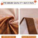 Romanstile Fall Rectangle Tablecloth 60 x 84 Inch, Thanksgiving Autumn Harvest Pumpkin Table Cloth, Stain Resistant Washable Table Cover for Dining, Party, Holiday Decor - Orange and Beige