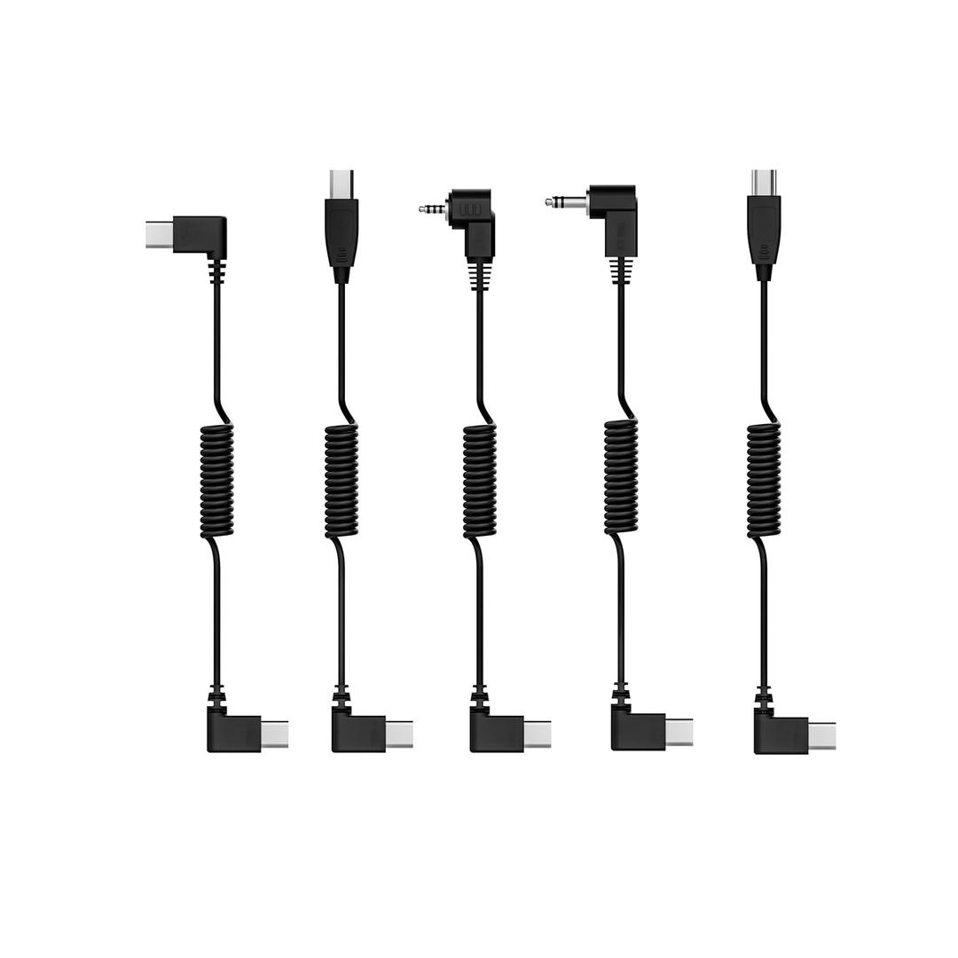 FeiyuTech SCORP Gimbal Series Camera Control Cable Kit (5-Pack):Type-C to Micro/to Mini/to 2.5mm PJ/to 3.5mm TRS/to Multi, Compatible for Scorp Mini 3 pro/Scorp 3,C2