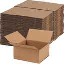 Rempry 100 Pack 4x4x2 Shipping Boxes Brown, Small Corrugated Cardboard Box for Mailing, Packaging Small Business, Kraft Mailer Gift Boxes