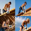 6 Inch Heavy-Duty Outdoor Structural Screws, 50Pcs Star Drive Deck Screw, Rust-Resistant Lag Screws and Wood Screws for Timber, Log, and Landscaping Projects (#14 x 6 Black),in Anchors and Screws