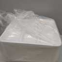 Vplus 100% Compostable 5 Compartment Plates 125 Pack Eco-Friendly Disposable Sugarcane 10 x 8 inch Bagasse School Lunch Tray Perfect for Boys and Girls