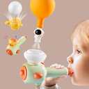 ARHEQI Breathing Exerciser for Kids, Sensory Toys with Whistle, Floating Blow Pipe Balls, Balloon Launcher, Autism Speech Therapy Toys for 3 4 5 6 7 Year Old Boys Girls Gifts- Green