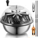 VIVOSUN 19" Bud Leaf Bowl Trimmer with Clear Dome, Stainless Steel Blades