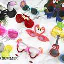 Ocean Line Luau Party Sunglasses - 9 Pairs Funny Hawaiian Glasses, Tropical Fancy Dress Props, Fun Summer Kids Party Favors, Beach Themed Party Supplies Decoration