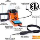 YIHUA 926 III 60W LED Display Soldering Iron Station Kit w 2 Helping Hands, 6 Extra Iron Tips, Roll of Lead-Free Solder, Solder Sucker, S/S Tweezers, C/F Conversion, Auto Sleep & Calibration Support