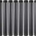 10 Pack 1 Inches x 10 Inches Black Malleable Steel Nipples Fitting, DIY Steampunk Industrial Vintage Style.