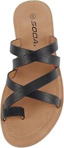 Soda Sandles Size 8 Black