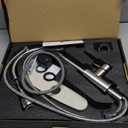 Kitchen Faucet with Pull Down Sprayer - Brushed Nickel Single Handle Kitchen Faucets, High Arc Stainless Steel Pull Out Kitchen Sink Faucet with Deck for RV Laundry Farmhouse Bar