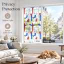 3D Stained Glass Window Privacy Film Decorative Non-Adhesive, 34.6 x 78.7 inches