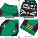 Christmas Dog Sweater Xmas Pet Clothes Cat Puppy Turtleneck Knitwear with Christmas Trees Elks Snowflakes Xmas Knitted Sweaters Shirt Pullover Apparel for Small Medium Large Dogs 4XL