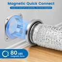 Upgraded Magnetic Dryer Vent Connector Kit, Quick Connect for 4" Dryers, Airtight Seal, Easy to Clean, Applicable to Most Dryers, Including a 2.6ft 4" Duct and two Clamps