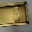 Deco 79 Metal Geometric 1 Panel Fireplace Screen with Rounded Edges and Rectangular Base, 38" x 5" x 29", Gold