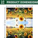 Sunflower Welcome Mailbox Cover Magnetic Standard Size 21x18 Inch Wooden Background Floral Letter Box Cover for Outdoor Garden Yard Decor