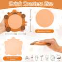 2 x 4 Pcs Coasters for Drinks - Capybara Coasters,Cute Capybara Coaster Set with Detachable Felt Pad,Funny Animal Themed Absorbent Coaster for Drinks Coffee Tea Table Decor,Gifts for Women Men