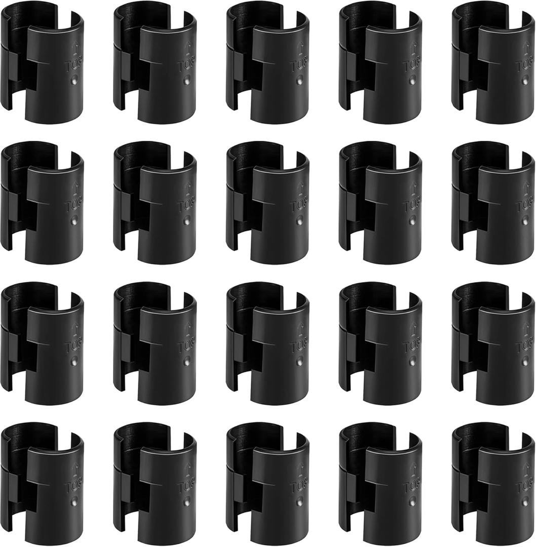 Sevici Wire Shelf Clips, 40 Pack Wire Shelving Shelf Lock Clips for 1" Post Shelvings, 20 Pairs of Wire Rack Lock Clip Replacements for Metal Shelving Sleeves System