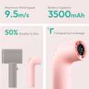 Aecooly Portable Handheld Fan, Powerful Turbo Mini Fan, 16500 RPM High Speed Aero, 14H Max Cooling Time, 5 Speeds Pocket Rechargeable Personal Small Travel GIfts for Women Men -Pink