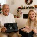 Faux-Fur Pull Through Scarf With Hidden Zipper Pocket for Women, Fur Neck Collar Scarf Cozy Wrap Concealed Storage (Brown)