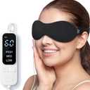 YFONG Heated Eye Mask for Dry Eyes, Stye and Migraines, USB Electric Eye Mask with 3 Temperature Settings & 4 Time Controls, Warm Eye Compress with Washable Cover for Eye Strain,Puffy and MGD (Black)