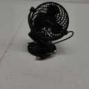 HOLMES 4 On-The-Go Personal Fan with Clip  3 Speed Settings, 360 Rotation, Rechargeable Battery, USB-C Charging, Compact & Portable Design, Black  Ideal for Desks & Personal Spaces