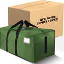 HOMESURE Supports 200lbs Heavy Duty Moving Bags - Strong Zipper & Wrap-Around Handles - Water-Resistant Storage Totes, Durable Alternative to Moving Boxes - 40 Pack - Olive Green, 40 Pack-24gal