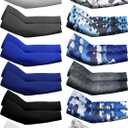 Newcotte 12 Pairs Arm Sleeves for Kids Compression Football Baseball Youth UV Protection Breathable Cooling Sleeve (10-14 Years)