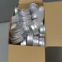 Therwen 96 Pcs Aluminum Tin Jars Containers Metal Leak Proof Cosmetic Tin Jars Containers Round Screw Lids Lip Balm Can Empty Refillable Cosmetic DIY Storage (2oz,Silver)