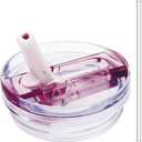 40 oz Leak Proof Flip Straw Lid Replacement for Stanley 40 oz Quencher H2.0 and ProTour Tumbler (Rose Quartz)