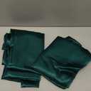 Bedsure Satin Pillowcase 2 Pack Similar to Silk Pillow Cases Standard Size, Pillow Case with Envelope Closure,Green Home Decor Gifts for Women Men, Dark Green, 20x26 Inches, 2pcs