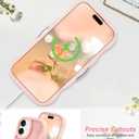 Jusy Butterfly Phone Case for iPhone 12/12 Pro, Compatible with MagSafe, Silicone Cute Butterfly Curly Wave Edge Phone Case, Slim Shockproof Protective Phone Cover for Women Girls, Pink