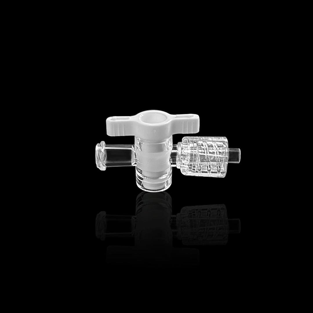 50pcs 2-way Stopcocks for Luer Lock and Catheter Systems, 2-way Connection Valve, for Medical and Laboratory Use, Disposable. (2-Way Stopcocks-EMRN 29)