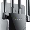 WiFi Extender Signal Booster, 15599 Sq.ft Long Range Internet Extender WiFi Booster, 6X Faster, Strongest Wireless Wi-Fi Repeater w/Ethernet Port, Mesh Wi-Fi Booster Support 99% Devices, 1-Tap Setup