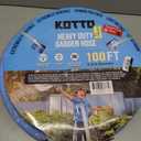 Kotto 100ft Heavy Duty Garden Hose, 5/8" All-Weather Water Hose with Crush-Resistant Brass Fittings, 600 PSI Burst Proof, Kink & Leak Resistant, Blue