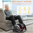 FSA HSA Eligible Shiatsu Foot Massager with Heat, 3-Heating for Circulation and Pain Relief, Deep Kneading Rolling for Calf-Leg-Arm Relaxation, Plantar Fasciitis, Neuropathy (Deep Gray)