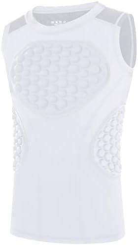 Runhit Youth Baseball Chest Protector Padded Compression Shirt Heart Rib Sternum Guard for Softball Football Lacrosse Large