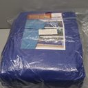 Large Waterproof Tarp - Heavy Duty 5 Mil Thick Poly Tarpaulin Ideal for Canopy Tents, Boats, RV or Pool Covers - Multipurpose Protective Tarps with Grommets for Indoor and Outdoor Use | 25' x 40' (Blue-lightweight Protection)