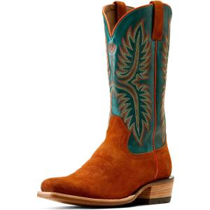 Ariat Men's Futurity Rider Western Boot (10.5 Narrow, Ancient Turquoise/Penny Roughout)