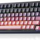 LEOBOG Wireless Mechanical Keyboard,75% Gasket Hot Swappable Custom Keyboard with Knob, 2.4GHz/USB-C/BT5.0 Mechanical Gaming Keyboards for PC/MAC/Windows - Seiya Switch, Black Pink (HI75C Pro)